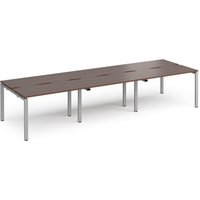Click to view product details and reviews for Bench Desk 6 Person Rectangular Desks 3600mm Walnut Tops With Silver Frames 1200mm Depth Adapt. Click to view product details and reviews for Bench Desk 6 Person Rectangular Desks 3600mm Walnut Tops With Silver Frames 1200mm Depth Adapt.
