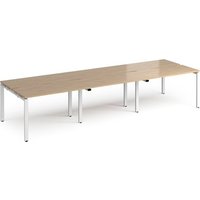 Click to view product details and reviews for Adapt Triple Back To Back Desks 3600mm X 1200mm White Frame Kendal Oak Top. Click to view product details and reviews for Adapt Triple Back To Back Desks 3600mm X 1200mm White Frame Kendal Oak Top.