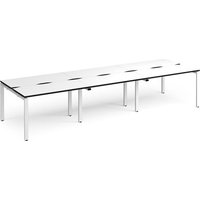 Click to view product details and reviews for Adapt Triple Back To Back Desks 3600mm X 1200mm White Frame White Top Black Edge. Click to view product details and reviews for Adapt Triple Back To Back Desks 3600mm X 1200mm White Frame White Top Black Edge.