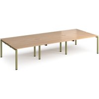 Click to view product details and reviews for Adapt Triple Back To Back Desks 3600mm X 1600mm Green Frame Beech Top. Click to view product details and reviews for Adapt Triple Back To Back Desks 3600mm X 1600mm Green Frame Beech Top.