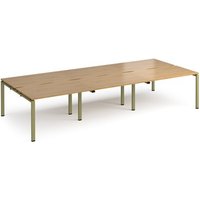 Click to view product details and reviews for Adapt Triple Back To Back Desks 3600mm X 1600mm Green Frame Oak Top. Click to view product details and reviews for Adapt Triple Back To Back Desks 3600mm X 1600mm Green Frame Oak Top.