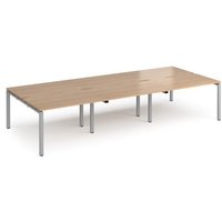 Click to view product details and reviews for Bench Desk 6 Person Rectangular Desks 3600mm Beech Tops With Silver Frames 1600mm Depth Adapt. Click to view product details and reviews for Bench Desk 6 Person Rectangular Desks 3600mm Beech Tops With Silver Frames 1600mm Depth Adapt.