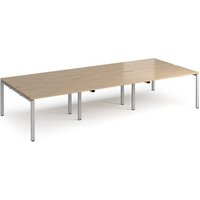 Click to view product details and reviews for Adapt Triple Back To Back Desks 3600mm X 1600mm Silver Frame Kendal Oak Top. Click to view product details and reviews for Adapt Triple Back To Back Desks 3600mm X 1600mm Silver Frame Kendal Oak Top.