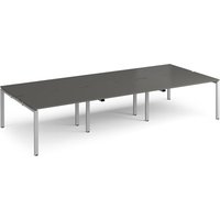 Click to view product details and reviews for Adapt Triple Back To Back Desks 3600mm X 1600mm Silver Frame Storm Grey Top. Click to view product details and reviews for Adapt Triple Back To Back Desks 3600mm X 1600mm Silver Frame Storm Grey Top.