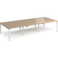 Click to view product details and reviews for Adapt Triple Back To Back Desks 3600mm X 1600mm White Frame Kendal Oak Top. Click to view product details and reviews for Adapt Triple Back To Back Desks 3600mm X 1600mm White Frame Kendal Oak Top.