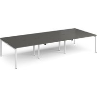 Click to view product details and reviews for Adapt Triple Back To Back Desks 3600mm X 1600mm White Frame Storm Grey Top. Click to view product details and reviews for Adapt Triple Back To Back Desks 3600mm X 1600mm White Frame Storm Grey Top.