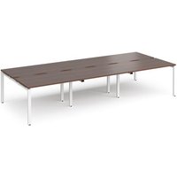 Click to view product details and reviews for Bench Desk 6 Person Rectangular Desks 3600mm Walnut Tops With White Frames 1600mm Depth Adapt. Click to view product details and reviews for Bench Desk 6 Person Rectangular Desks 3600mm Walnut Tops With White Frames 1600mm Depth Adapt.