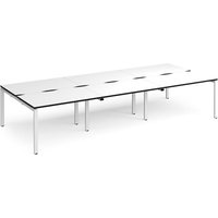 Click to view product details and reviews for Adapt Triple Back To Back Desks 3600mm X 1600mm White Frame White Top Black Edge. Click to view product details and reviews for Adapt Triple Back To Back Desks 3600mm X 1600mm White Frame White Top Black Edge.