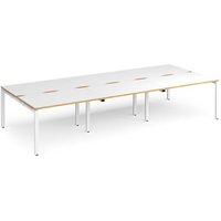 Click to view product details and reviews for Bench Desk 6 Person Rectangular Desks 3600mm White Oak Tops With White Frames 1600mm Depth Adapt. Click to view product details and reviews for Bench Desk 6 Person Rectangular Desks 3600mm White Oak Tops With White Frames 1600mm Depth Adapt.