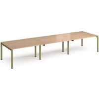 Click to view product details and reviews for Adapt Triple Back To Back Desks 4200mm X 1200mm Green Frame Beech Top. Click to view product details and reviews for Adapt Triple Back To Back Desks 4200mm X 1200mm Green Frame Beech Top.