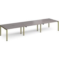 Click to view product details and reviews for Adapt Triple Back To Back Desks 4200mm X 1200mm Green Frame Grey Oak Top. Click to view product details and reviews for Adapt Triple Back To Back Desks 4200mm X 1200mm Green Frame Grey Oak Top.