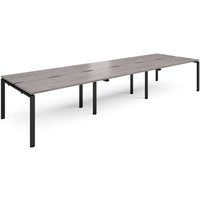 Click to view product details and reviews for Adapt Triple Back To Back Desks 4200mm X 1200mm Black Frame Grey Oak Top. Click to view product details and reviews for Adapt Triple Back To Back Desks 4200mm X 1200mm Black Frame Grey Oak Top.