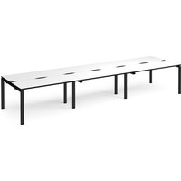 Click to view product details and reviews for Adapt Triple Back To Back Desks 4200mm X 1200mm Black Frame White Top Black Edge. Click to view product details and reviews for Adapt Triple Back To Back Desks 4200mm X 1200mm Black Frame White Top Black Edge.