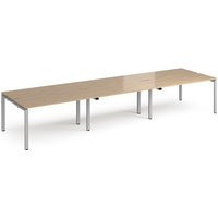Click to view product details and reviews for Adapt Triple Back To Back Desks 4200mm X 1200mm Silver Frame Kendal Oak Top. Click to view product details and reviews for Adapt Triple Back To Back Desks 4200mm X 1200mm Silver Frame Kendal Oak Top.