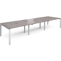 Click to view product details and reviews for Adapt Triple Back To Back Desks 4200mm X 1200mm White Frame Grey Oak Top. Click to view product details and reviews for Adapt Triple Back To Back Desks 4200mm X 1200mm White Frame Grey Oak Top.