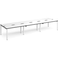 Click to view product details and reviews for Adapt Triple Back To Back Desks 4200mm X 1200mm White Frame White Top Black Edge. Click to view product details and reviews for Adapt Triple Back To Back Desks 4200mm X 1200mm White Frame White Top Black Edge.