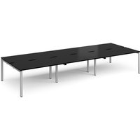 Click to view product details and reviews for Adapt Triple Back To Back Desks 4200mm X 1600mm Silver Frame Black Top. Click to view product details and reviews for Adapt Triple Back To Back Desks 4200mm X 1600mm Silver Frame Black Top.