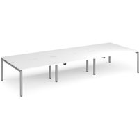 Click to view product details and reviews for Bench Desk 6 Person Rectangular Desks 4200mm White Tops With Silver Frames 1600mm Depth Adapt. Click to view product details and reviews for Bench Desk 6 Person Rectangular Desks 4200mm White Tops With Silver Frames 1600mm Depth Adapt.