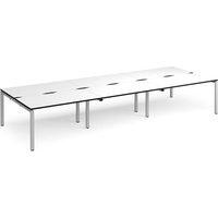 Click to view product details and reviews for Adapt Triple Back To Back Desks 4200mm X 1600mm Silver Frame White Top Black Edge. Click to view product details and reviews for Adapt Triple Back To Back Desks 4200mm X 1600mm Silver Frame White Top Black Edge.