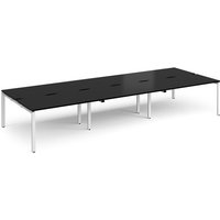 Click to view product details and reviews for Adapt Triple Back To Back Desks 4200mm X 1600mm White Frame Black Top. Click to view product details and reviews for Adapt Triple Back To Back Desks 4200mm X 1600mm White Frame Black Top.