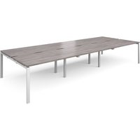 Click to view product details and reviews for Adapt Triple Back To Back Desks 4200mm X 1600mm White Frame Grey Oak Top. Click to view product details and reviews for Adapt Triple Back To Back Desks 4200mm X 1600mm White Frame Grey Oak Top.