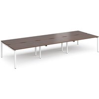 Click to view product details and reviews for Bench Desk 6 Person Rectangular Desks 4200mm Walnut Tops With White Frames 1600mm Depth Adapt. Click to view product details and reviews for Bench Desk 6 Person Rectangular Desks 4200mm Walnut Tops With White Frames 1600mm Depth Adapt.