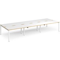 Click to view product details and reviews for Bench Desk 6 Person Rectangular Desks 4200mm White Oak Tops With White Frames 1600mm Depth Adapt. Click to view product details and reviews for Bench Desk 6 Person Rectangular Desks 4200mm White Oak Tops With White Frames 1600mm Depth Adapt.