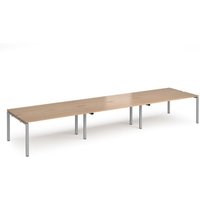 Click to view product details and reviews for Bench Desk 6 Person Rectangular Desks 4800mm Beech Tops With Silver Frames 1200mm Depth Adapt. Click to view product details and reviews for Bench Desk 6 Person Rectangular Desks 4800mm Beech Tops With Silver Frames 1200mm Depth Adapt.