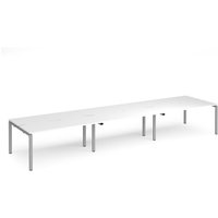 Click to view product details and reviews for Bench Desk 6 Person Rectangular Desks 4800mm White Tops With Silver Frames 1200mm Depth Adapt. Click to view product details and reviews for Bench Desk 6 Person Rectangular Desks 4800mm White Tops With Silver Frames 1200mm Depth Adapt.