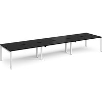 Click to view product details and reviews for Adapt Triple Back To Back Desks 4800mm X 1200mm White Frame Black Top. Click to view product details and reviews for Adapt Triple Back To Back Desks 4800mm X 1200mm White Frame Black Top.