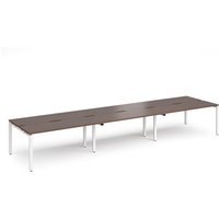 Click to view product details and reviews for Bench Desk 6 Person Rectangular Desks 4800mm Walnut Tops With White Frames 1200mm Depth Adapt. Click to view product details and reviews for Bench Desk 6 Person Rectangular Desks 4800mm Walnut Tops With White Frames 1200mm Depth Adapt.