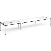 Click to view product details and reviews for Adapt Triple Back To Back Desks 4800mm X 1200mm White Frame White Top Black Edge. Click to view product details and reviews for Adapt Triple Back To Back Desks 4800mm X 1200mm White Frame White Top Black Edge.