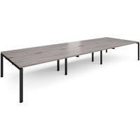 Click to view product details and reviews for Adapt Triple Back To Back Desks 4800mm X 1600mm Black Frame Grey Oak Top. Click to view product details and reviews for Adapt Triple Back To Back Desks 4800mm X 1600mm Black Frame Grey Oak Top.