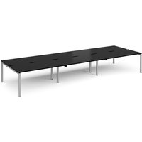 Click to view product details and reviews for Adapt Triple Back To Back Desks 4800mm X 1600mm Silver Frame Black Top. Click to view product details and reviews for Adapt Triple Back To Back Desks 4800mm X 1600mm Silver Frame Black Top.