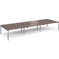 Click to view product details and reviews for Bench Desk 6 Person Rectangular Desks 4800mm Walnut Tops With Silver Frames 1600mm Depth Adapt. Click to view product details and reviews for Bench Desk 6 Person Rectangular Desks 4800mm Walnut Tops With Silver Frames 1600mm Depth Adapt.