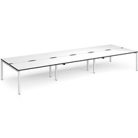 Click to view product details and reviews for Adapt Triple Back To Back Desks 4800mm X 1600mm White Frame White Top Black Edge. Click to view product details and reviews for Adapt Triple Back To Back Desks 4800mm X 1600mm White Frame White Top Black Edge.