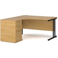 Click to view product details and reviews for Office Desk Left Hand Corner Desk 1400mm With Pedestal Oak Top With Black Frame Maestro 25. Click to view product details and reviews for Office Desk Left Hand Corner Desk 1400mm With Pedestal Oak Top With Black Frame Maestro 25.