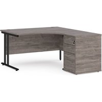 Click to view product details and reviews for Office Desk Right Hand Corner Desk 1400mm With Pedestal Grey Oak Top With Black Frame Maestro 25 Ebk14rgo. Click to view product details and reviews for Office Desk Right Hand Corner Desk 1400mm With Pedestal Grey Oak Top With Black Frame Maestro 25 Ebk14rgo.