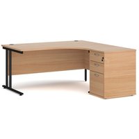 Click to view product details and reviews for Office Desk Right Hand Corner Desk 1600mm With Pedestal Beech Top With Black Frame Maestro 25 Ebk16rb. Click to view product details and reviews for Office Desk Right Hand Corner Desk 1600mm With Pedestal Beech Top With Black Frame Maestro 25 Ebk16rb.