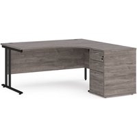 Click to view product details and reviews for Office Desk Right Hand Corner Desk 1600mm With Pedestal Grey Oak Top With Black Frame Maestro 25 Ebk16rgo. Click to view product details and reviews for Office Desk Right Hand Corner Desk 1600mm With Pedestal Grey Oak Top With Black Frame Maestro 25 Ebk16rgo.