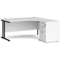 Click to view product details and reviews for Office Desk Right Hand Corner Desk 1600mm With Pedestal White Top With Black Frame Maestro 25. Click to view product details and reviews for Office Desk Right Hand Corner Desk 1600mm With Pedestal White Top With Black Frame Maestro 25.