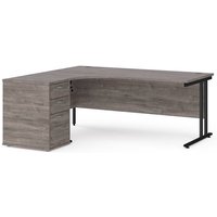 Click to view product details and reviews for Office Desk Left Hand Corner Desk 1800mm With Pedestal Grey Oak Top With Black Cantilever Frame Maestro 25 Ebk18lgo. Click to view product details and reviews for Office Desk Left Hand Corner Desk 1800mm With Pedestal Grey Oak Top With Black Cantilever Frame Maestro 25 Ebk18lgo.