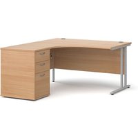 Click to view product details and reviews for Office Desk Left Hand Corner Desk 1400mm With Pedestal Beech Top With Silver Frame Maestro 25 Ebs14lb. Click to view product details and reviews for Office Desk Left Hand Corner Desk 1400mm With Pedestal Beech Top With Silver Frame Maestro 25 Ebs14lb.