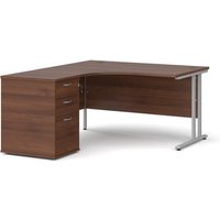 Click to view product details and reviews for Office Desk Left Hand Corner Desk 1400mm With Pedestal Walnut Top With Silver Frame Maestro 25. Click to view product details and reviews for Office Desk Left Hand Corner Desk 1400mm With Pedestal Walnut Top With Silver Frame Maestro 25.