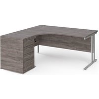 Click to view product details and reviews for Office Desk Left Hand Corner Desk 1600mm With Pedestal Grey Oak Top With Silver Cantilever Frame Maestro 25 Ebs16lgo. Click to view product details and reviews for Office Desk Left Hand Corner Desk 1600mm With Pedestal Grey Oak Top With Silver Cantilever Frame Maestro 25 Ebs16lgo.