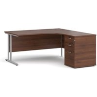 Click to view product details and reviews for Office Desk Right Hand Corner Desk 1600mm With Pedestal Walnut Top With Silver Frame Maestro 25 Ebs16rw. Click to view product details and reviews for Office Desk Right Hand Corner Desk 1600mm With Pedestal Walnut Top With Silver Frame Maestro 25 Ebs16rw.