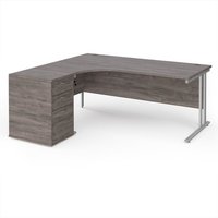 Click to view product details and reviews for Office Desk Left Hand Corner Desk 1800mm With Pedestal Grey Oak Top With Silver Cantilever Frame Maestro 25 Ebs18lgo. Click to view product details and reviews for Office Desk Left Hand Corner Desk 1800mm With Pedestal Grey Oak Top With Silver Cantilever Frame Maestro 25 Ebs18lgo.