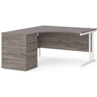 Click to view product details and reviews for Maestro 25 Left Hand Ergonomic Desk 1400mm With White Cantilever Frame And Desk High Pedestal Grey Oak. Click to view product details and reviews for Maestro 25 Left Hand Ergonomic Desk 1400mm With White Cantilever Frame And Desk High Pedestal Grey Oak.