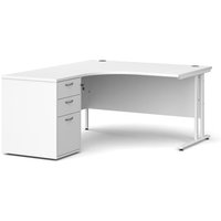 Click to view product details and reviews for Office Desk Left Hand Corner Desk 1400mm With Pedestal White Top With White Frame Maestro 25 Ebwh14lwh. Click to view product details and reviews for Office Desk Left Hand Corner Desk 1400mm With Pedestal White Top With White Frame Maestro 25 Ebwh14lwh.