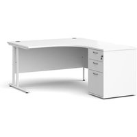 Click to view product details and reviews for Office Desk Right Hand Corner Desk 1400mm With Pedestal White Top With White Frame Maestro 25 Ebwh14rwh. Click to view product details and reviews for Office Desk Right Hand Corner Desk 1400mm With Pedestal White Top With White Frame Maestro 25 Ebwh14rwh.
